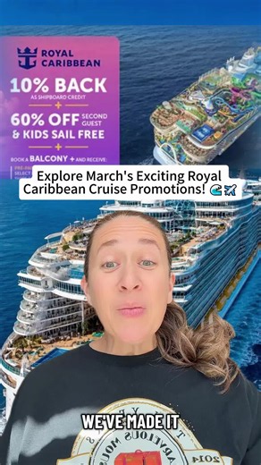 March is here and so are new Royal Caribbean promotions! Book a balcony or suite for a specialty dining experience for two! Plus, earn up to $150 onboard credit. Ready to sail? Let's chat! #staroftheseas #cruisetok #royalcaribbean #brittanytravels #fyp