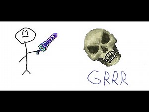 Killing the Dungeon Guardian in Terraria.