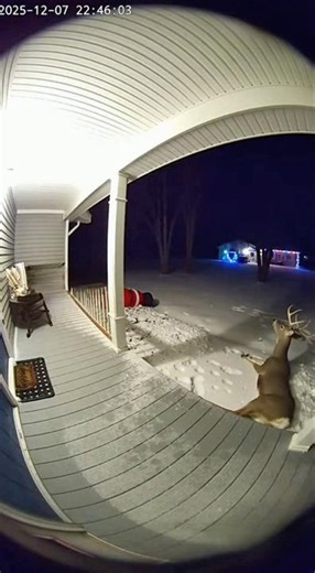 This Happens Every Winter on My Porch #wildlifecamera #deer #shorts