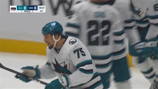 Ryan Reaves opens the scoring in Vancouver 👀 📺: Sharks 🆚 Canucks live on SNP, SN1 📲: Stream on Sportsnet | Sportsnet