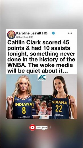 Caitlin Clark: 45 Points & 10 Assists – Historic Night 😳🔥#caitlinclark #shorts