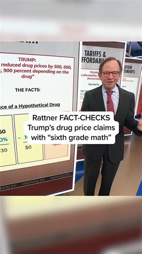 Morning Joe economic analyst @stevenrattner breaks down President Trump’s drug price claims, showing why the math doesn’t add up and why some of the numbers he cited aren’t possible. | Morning Joe