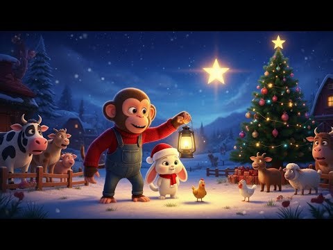 The Lost Christmas Star on the Farm – Monkey, Cat, and Bunny’s Holiday Hunt