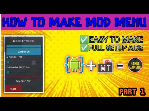 HOW TO MAKE MOD MENU FREE FIRE | PART 1