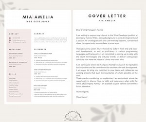 Resume & Cover Letter Template - Etsy UK