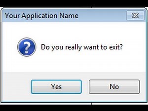 Visual C++ Tutorial 31 -Windows Forms Application: Message Box Asking if The User Wants To Exit