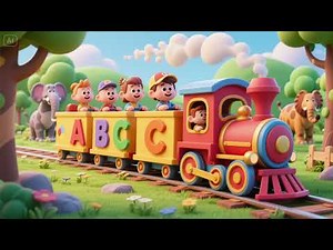 Riding the Alphabet Train Through the ABC Zoo | ABC Song for Kids | Nursery Rhymes & Learning