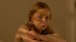 Crying Teen Girl Sitting Alone in Room, Helpless Bullying Victim Violence Result Stock Video - Video of issues, adolescent: 149246427