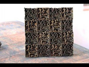 Block Printing on Fabric with Wooden Blocks in India
