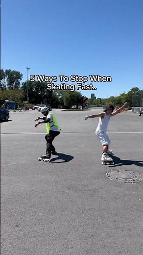 Advanced Skater Tips For Stopping Fast 🔥😱 #rollerblading #streetskating #learnonyoutube #shorts