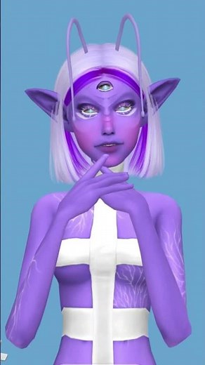 Making an ALIEN sim! 👽#thesims4 #cas #createasim #alien