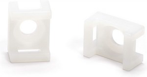 [Hot Item] Cable Tie Base Saddle Mount Wire Holder Organizer Zip Tie Mounting Block Wire Bundle Tie Mount for Zip Ties White