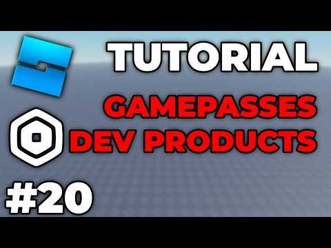 How to add GAMPASSES/DEV PRODUCTS to your game in ROBLOX STUDIO (#20)