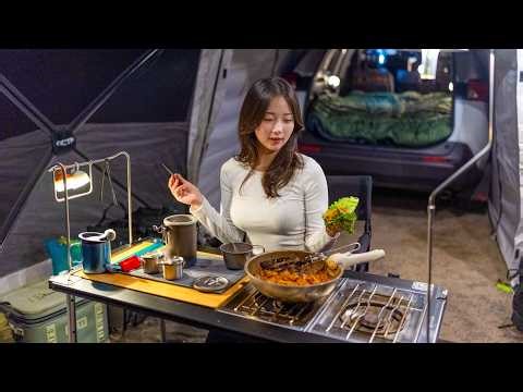 Beach Car Camping with One-Touch Shelter