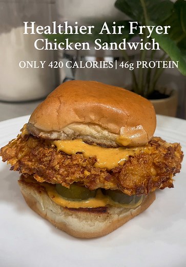 Healthy Air Fryer Chicken Sandwich Recipe Under 420 Calories