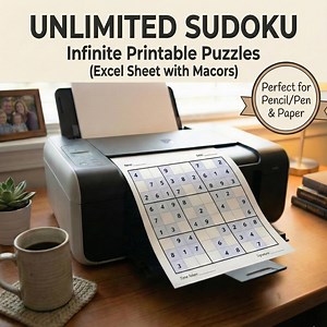 Unlimited Printable Sudoku Puzzle Generator | Excel Macro - Etsy