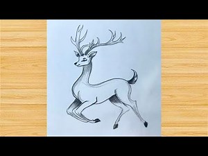 Easy Deer Drawing Tutorial for Beginners | Step-by-Step Pencil Sketch (Realistic Stag)