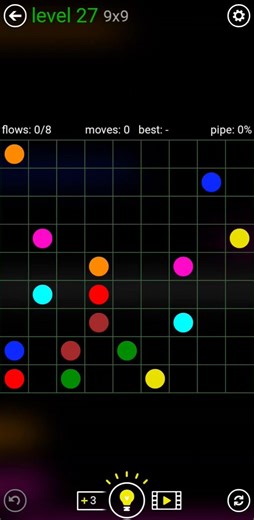 Flow Free Intro Classic Pack level 27 9x9 #games #gaming #puzzle #gameplay #flow #flowfree #brain