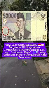 Rahasia Mikroteks “Indonesia Raya” pada Uang Rp50.000 WR Soepratman