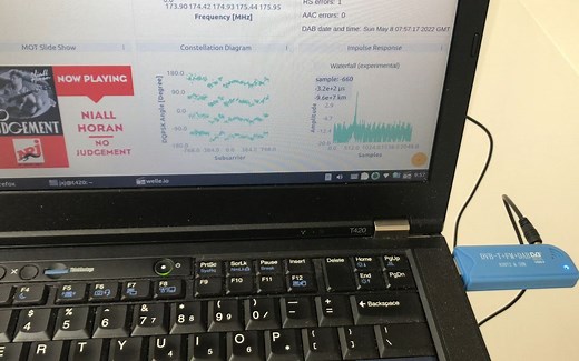 室内SDR软件无线电接收VHF DAB OFDM广播
