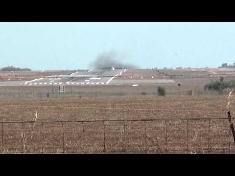 USAF B52 Buff Bomber Taking Off Darwin Airport