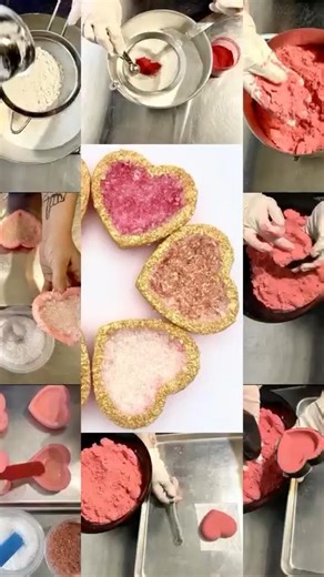 If he wanted to, he would… make you a geode heart 💗 Never mind. Just make your own. 👉 Tutorial in the comments! ••• #geodebathbombs #bathbombtutorial #valentinevibes #diybathproducts #bathfizzandfoam | Bath Fizz and Foam