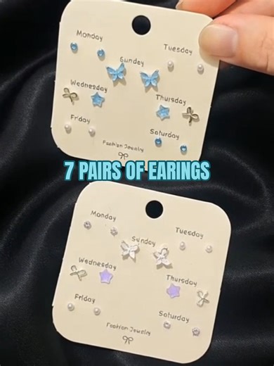 Link in yellow basket 🥰 #7pairsearrings #earings #affordablejewelry #giftideastobuy #earingsstyle