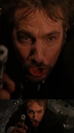 Hans Gruber (Alan Rickman) falls out of the Nakatomi Plaza. Die Hard 1988 #brucewillis #diehard