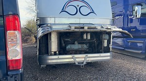 And the moment of truth... All it took was some new charging batteries (while we left a trickle charge, the existing batteries were now 7 years old and weren't responding to jumping or bridging from the lithium pack).. and topping up the coolant. It took about 3 tries of turning over the engine before she came fully to life. But wow, hear that unmistakable Detroit Diesel 2-stroke sound! That old (rebuilt in 2013) 8v71 purrs like a kitten again after 2 years in desert storage. Now.. to see if she