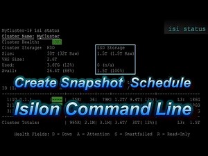 Isilon Command Line Part 7 - How To Create Snapshot Schedule