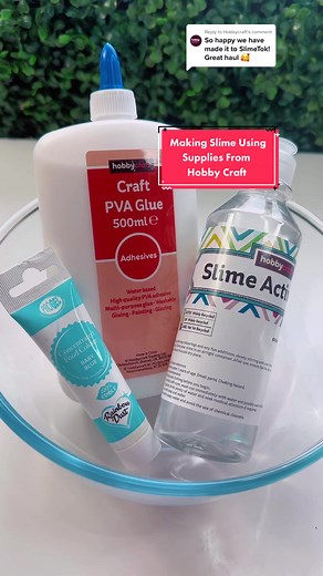 Replying to @Hobbycraft - FINALLY making slime using supplies you can buy in Hobbycraft! Today I made a simple gossy slime. Come back tomorrow to watch me make a butter slime and a snow fizz using the slime we made today as our base! #slime #slimetutoria #hobbycraft #slimesupplies #emmabeeslimes