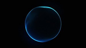 Blue futuristic technology 3d sphere seamless flow. Abstract sphere of light blue particles, lines, and dots. Glowing energy orb and ball. Big data, artificial intelligence, future technology. 4k loop