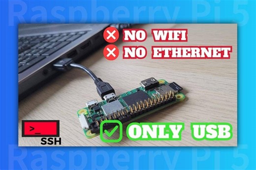 仅用USB线连接树莓派与电脑！