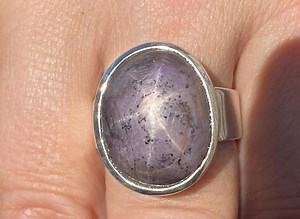 Natural Star Ruby (size R 1/2 , 9) Ring in 925 Sterling Silver - 14x17mm Natural Untreated Gemstone - Etsy