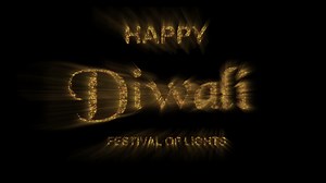 Download Happy Diwali with golden text for free