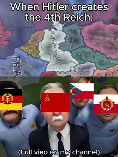 When Hitler creates the 4th Reich Hoi4💀#hoi4 #memes #shorts