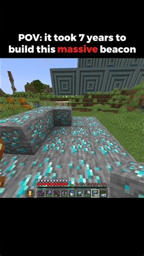 POV: it took 7 years to build this massive beacon #fyp #reverse #minecraft