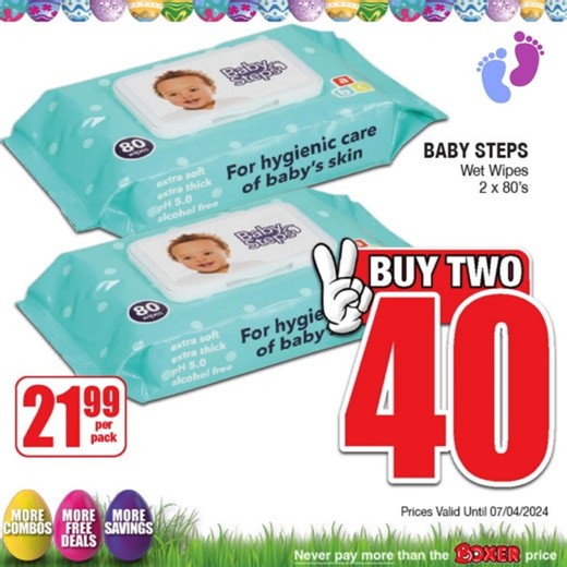 SPOIL YOUR BABY with these products & MORE at Boxer! We’ve got specials on nappies, wipes, bottles and so much MORE – you don’t want to miss out! Visit our baby aisle in-store or download from WhatsApp 27870934333! Which of these do you love? | Boxer Superstores
