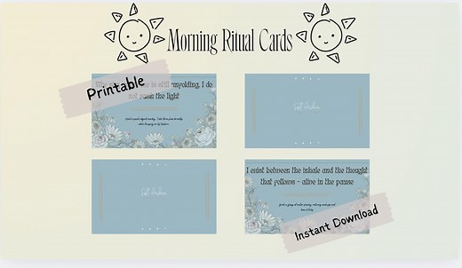 Affirmation Cards: Morning Ritual Self-care Deck (digital Download, PDF) - Etsy