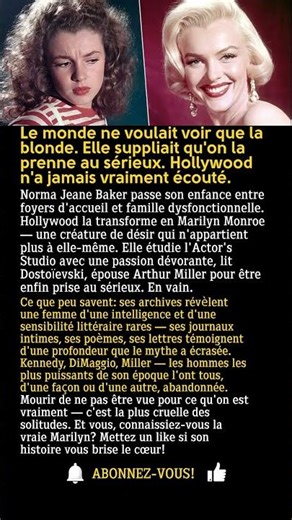 Marilyn Monroe: orpheline, utilisée par les puissants… et morte seule à 36 ans