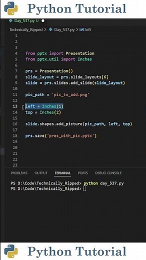 Adding Images To PowerPoint With Python | Python Tutorial