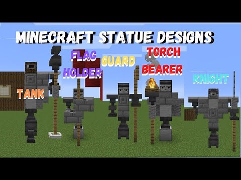 5 MINECRAFT STATUE DESIGNS: How To Build (Easy)