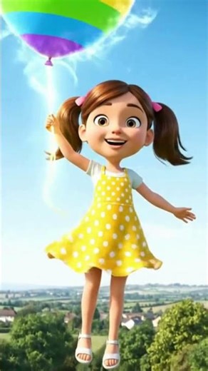 Magical Rainbow Balloon Adventure 🎈 3D Kids Animation | Pixar Style #shorts