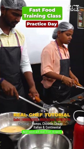 सारे Students ने खुद से बनाया Chilli Potato | Fast food training class delhi | 🧑‍🍳 #cookingclass