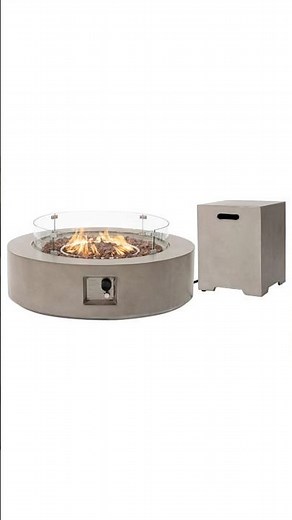SUNBURY Propane Fire Pit Table | 50,000 BTU Outdoor Heater