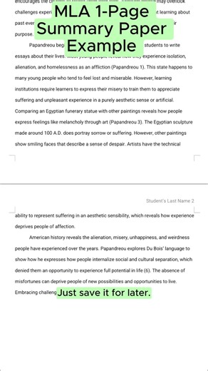 MLA 1-Page Summary Paper Example on Dimitri Papandreou’s Article “Inside and Outside America”