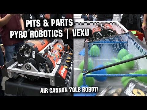 PYRO Robotics Air Cannon VEXU Robot | Pits & Parts | Over Under