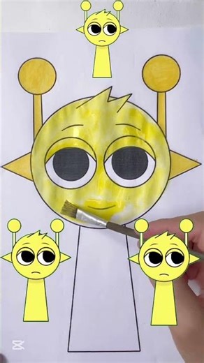 Cute Yellow Character Coloring 💛✨ | Satisfying Art