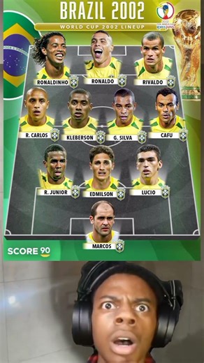 Brazil World Cup 2002 Lineup #footbll