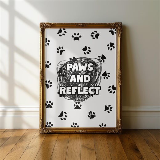 Funny Pet Paw Print, Trendy Home Decor (digital Download) - Etsy